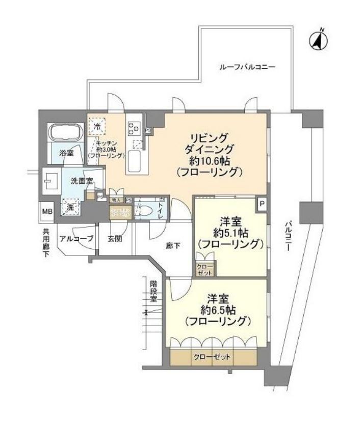 ドレッセ碑文谷　4F号室　間取り