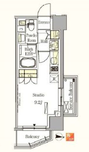 パークアクシス木場キャナルウエスト　509号室　間取り
