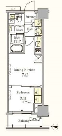 パークアクシス木場キャナルウエスト　606号室　間取り