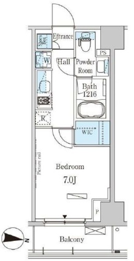 パークアクシス木場キャナルウエスト　715号室　間取り