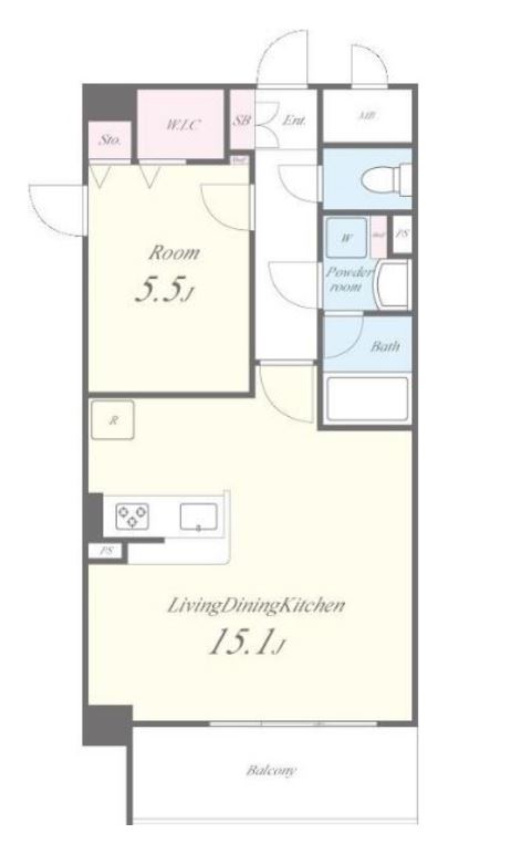 イルミナーレ学大　105号室　間取り