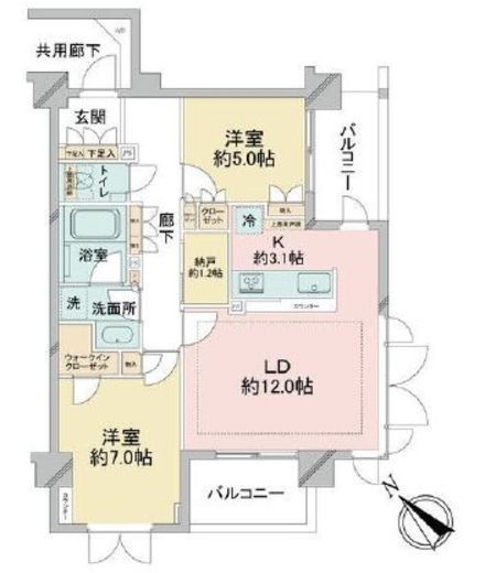 プレミスト不動前　602号室　間取り