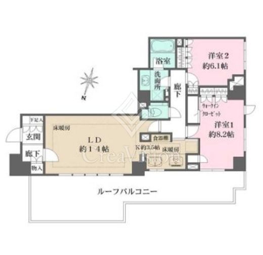 パークハウス目黒学芸大学　601号室　間取り