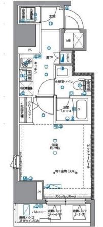 パティーナ月島　803号室　間取り