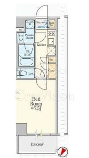 クレストコート清澄白河　301号室　間取り