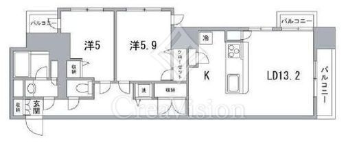ムルーエ築地　401号室　間取り