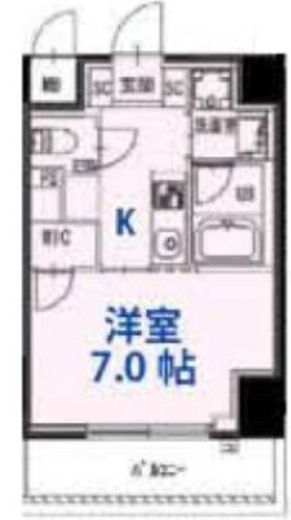 市ヶ谷仲之町ヒルズ　N201号室　間取り