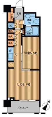 プライムアーバン日本橋横山町　409号室　間取り