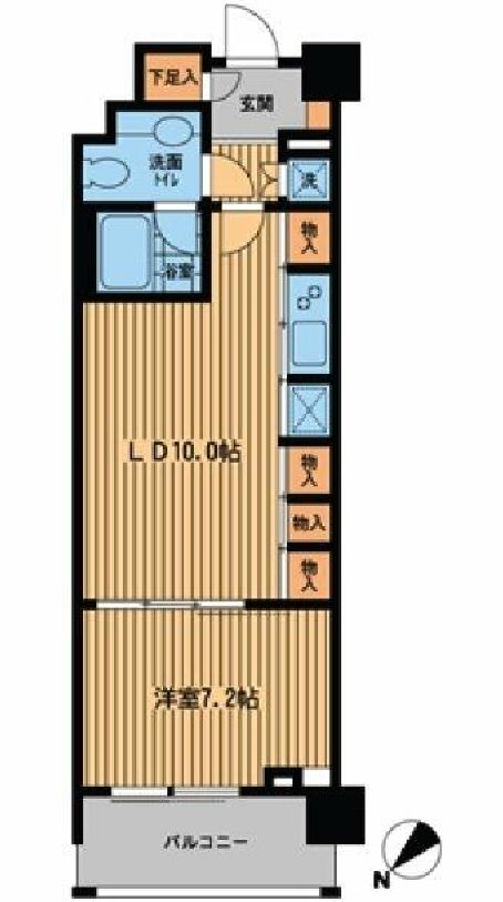 プライムアーバン日本橋横山町　705号室　間取り
