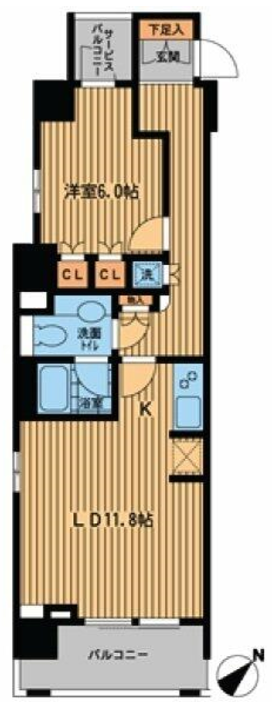 プライムアーバン日本橋横山町　608号室　間取り