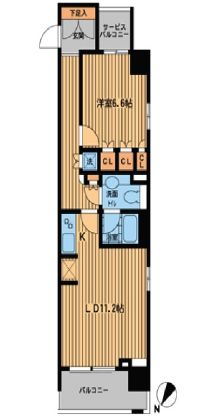 プライムアーバン日本橋横山町　407号室　間取り