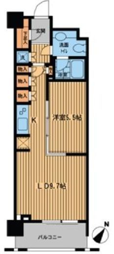 プライムアーバン日本橋横山町　910号室　間取り