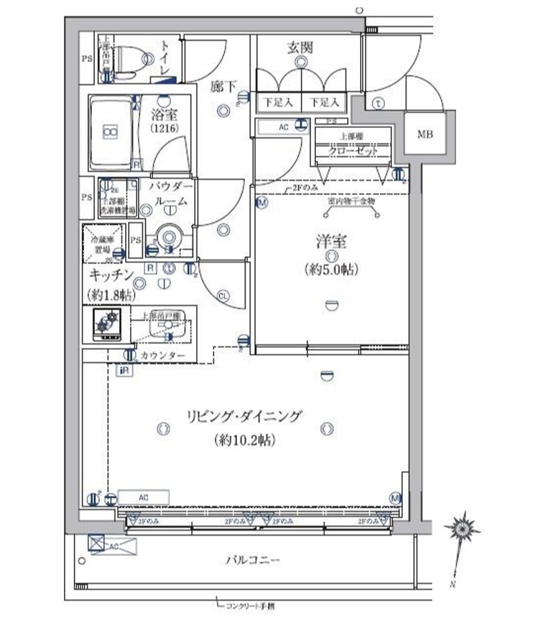 アルテシモカーロ　307号室　間取り