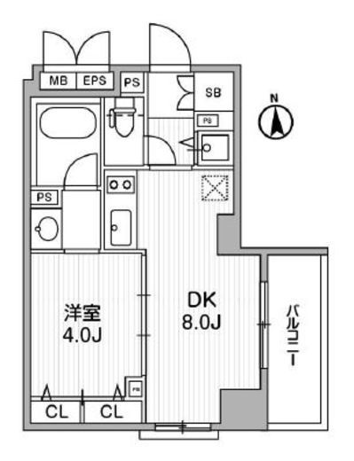 クリオ三田ラ・モード　204号室　間取り