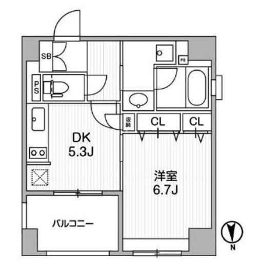 クリオ三田ラ・モード　309号室　間取り