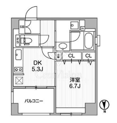 クリオ三田ラ・モード　409号室　間取り