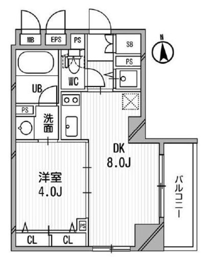 クリオ三田ラ・モード　504号室　間取り