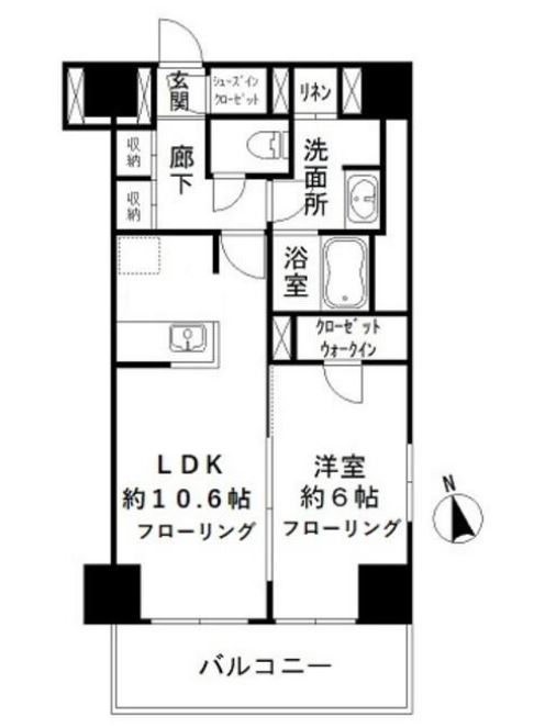 カメリアコート新宿　1101号室　間取り