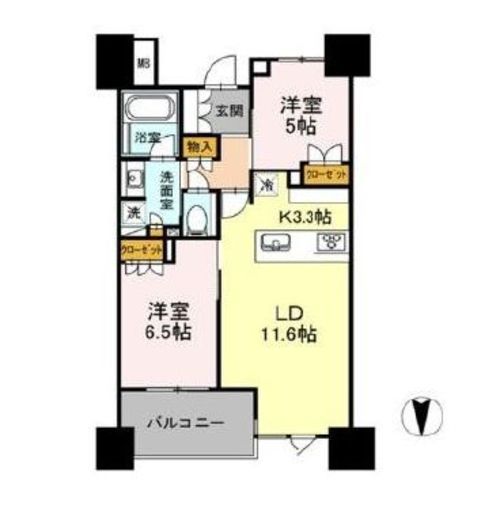 プレミスト北品川　302号室　間取り