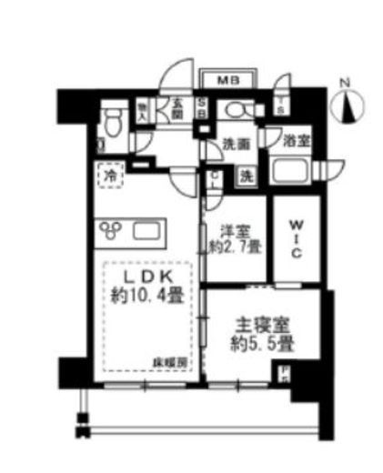ピアース南麻布　10F2号室　間取り
