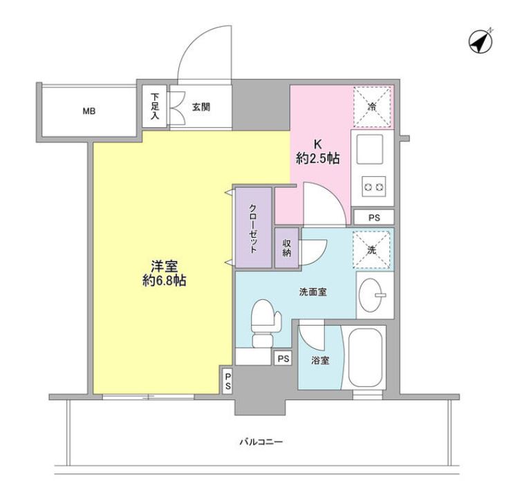 スタイリオ中延駅前　702号室　間取り