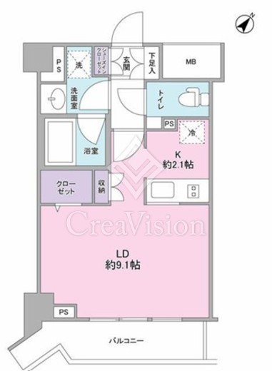 スタイリオ中延駅前　707号室　間取り