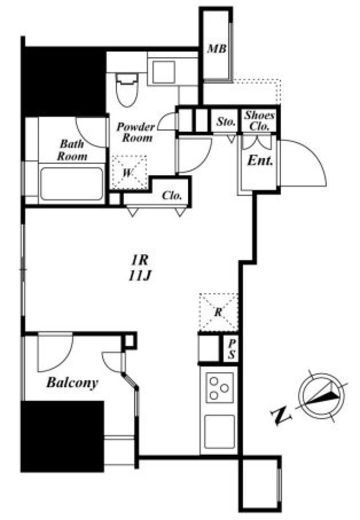 朝日マンション五反田　804号室　間取り