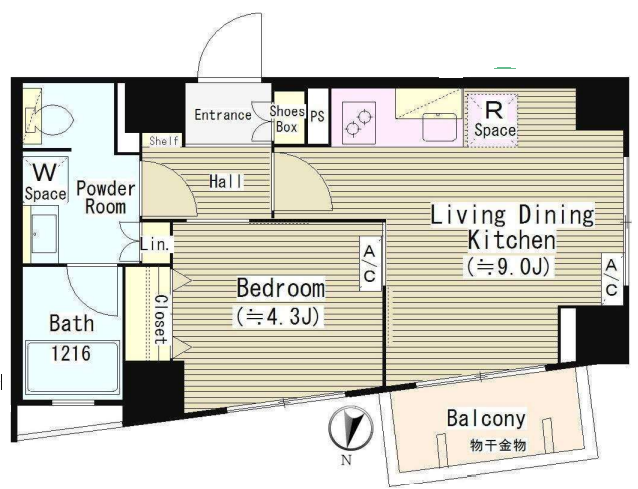ソラーニ目黒不動前　205号室　間取り