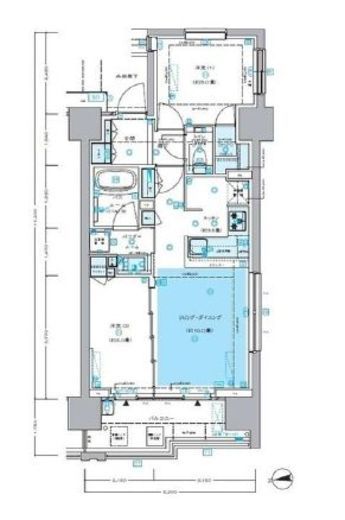 セントラルプレイス新宿御苑前　1506号室　間取り