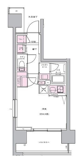 セントラルプレイス新宿御苑前　401号室　間取り