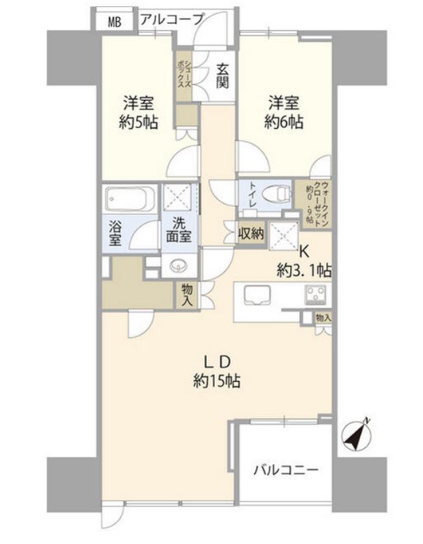 ザ・パークハウス日本橋大伝馬町　10F号室　間取り