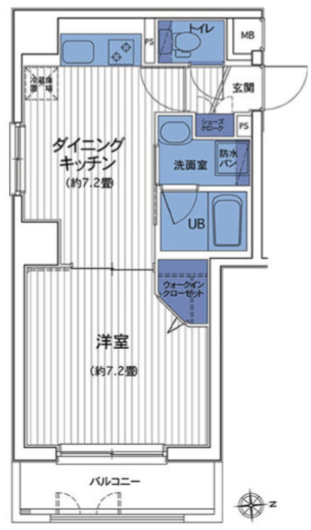 ＨＦ三田レジデンスⅡ（旧アンテニア三田慶大前）　504号室　間取り