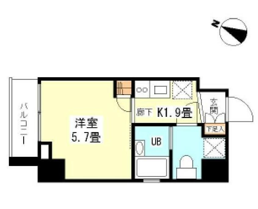 シンシア芝浦lunetta　702号室　間取り