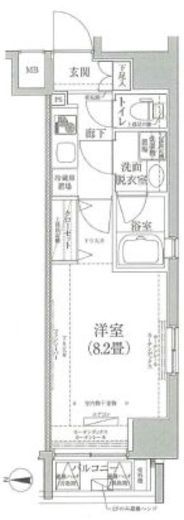ルフレプレミアム神楽坂　504号室　間取り