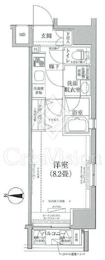 ルフレプレミアム神楽坂　604号室　間取り