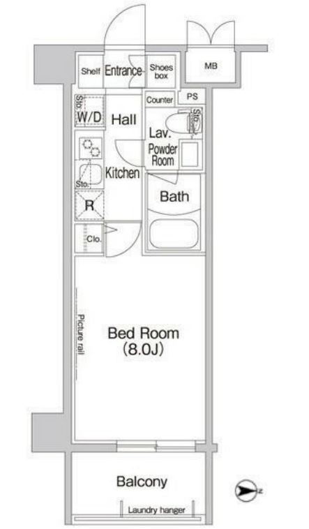 コンフォリア新宿　404号室　間取り