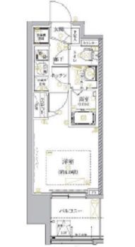 クレイシア芝浦　203号室　間取り