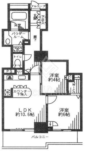セントラルレジデンス新宿シティタワー　906号室　間取り