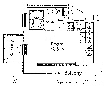 カスタリア戸越　504号室　間取り