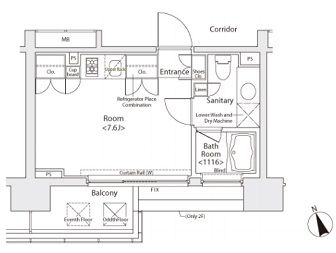 カスタリア戸越　705号室　間取り