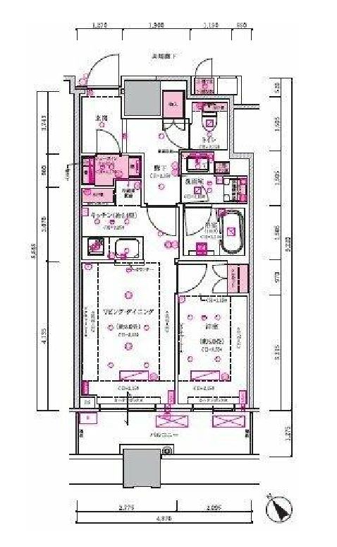 目黒第一マンションズ　808号室　間取り