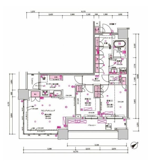 目黒第一マンションズ　1209号室　間取り