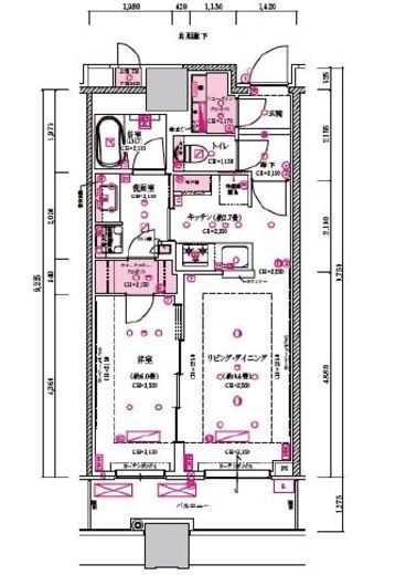 目黒第一マンションズ　1102号室　間取り