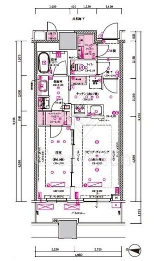 目黒第一マンションズ　1102号室　間取り