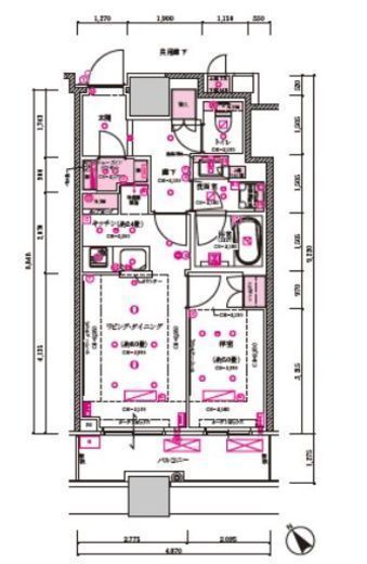 目黒第一マンションズ　1107号室　間取り