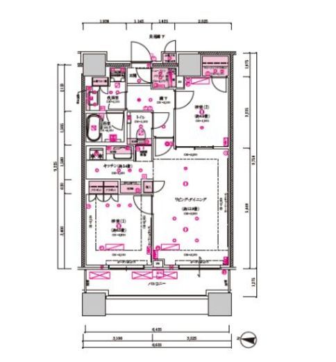 目黒第一マンションズ　1302号室　間取り