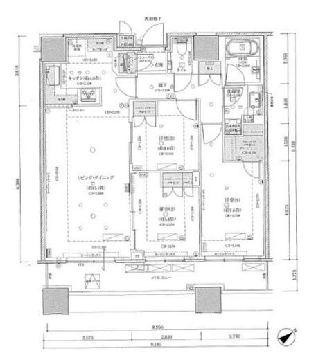 目黒第一マンションズ　1307号室　間取り