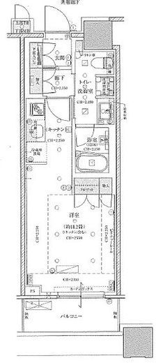 目黒第一マンションズ　803号室　間取り