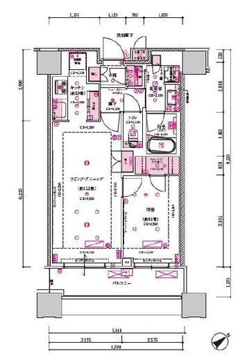 目黒第一マンションズ　912号室　間取り