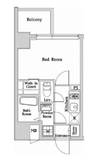 ハーモニーレジデンス西麻布　601号室　間取り